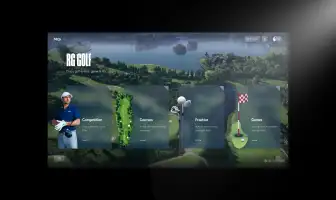 Golf performance analytics software showing ball speed, distance, and swing data at Diamond Golf Zon